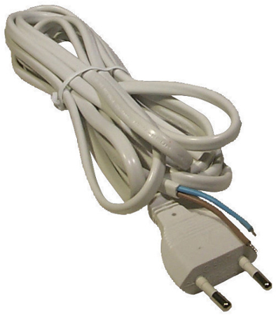 Flexošňůra PVC 2x0,75 5m bez vypínače bílá S15275