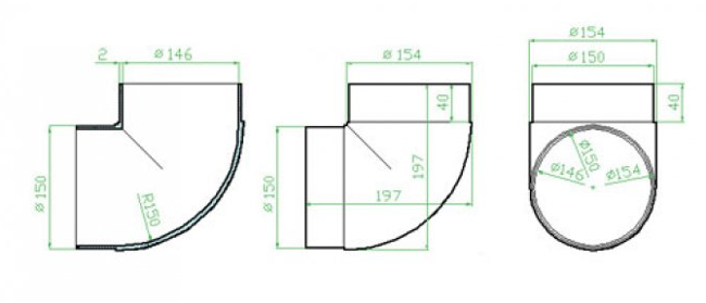 Faber Koleno kulaté 90° 87.690