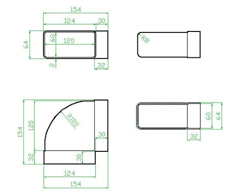 Faber Koleno horizontální 90° 87.450