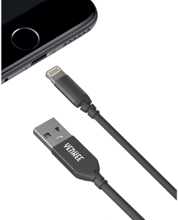 Yenkee YCU 611 BK USB / lightning, 1m