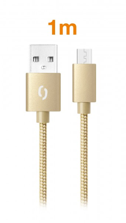 Aligator TUBA 2A, Micro USB zlatý DAKT009