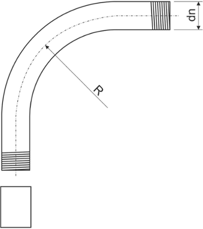 KOLENO 6163 PANCEROVE PRO OC.TRUBKU LAK CERNE
