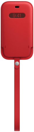 iPhone 12 mini Leather Sleeve wth MagSafe RED