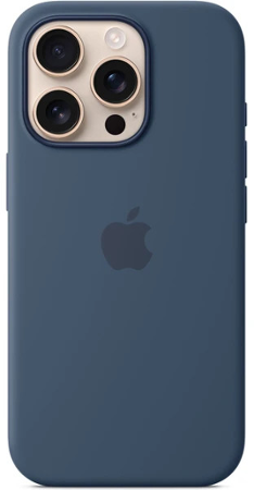 iPhone 16 Pro Max Silicone Case w MS - Denim /SK