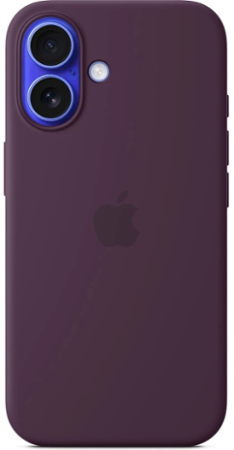 iPhone 16 Silicone Case with MS - Plum / SK