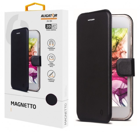 Pouzdro Aligator Magnetto Xiaomi Redmi 9C, Black
