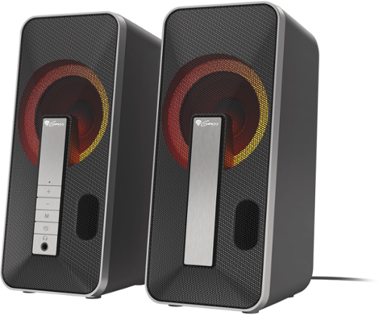 Genesis herní reproduktory HELIUM 100/RGB/Stereo/10W/Černá-stříbrná