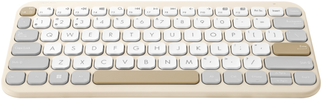 ASUS Marshmallow Keyboard KW100/Bezdrátová Bluetooth/CZ-SK layout/Béžová
