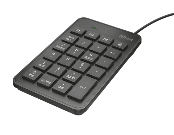 TRUST XALAS Numerický blok, USB, černý