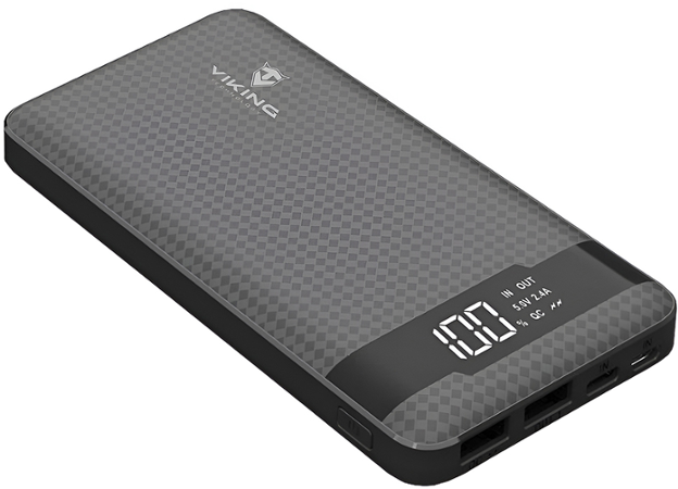 VIKING POWER BANK PN-961PD QC3.0 10000mah, QUICK CHARGE 3.0, Černá