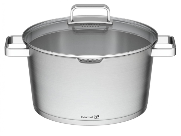 G21 Gourmet Magic s cedníkem, 4 díly, nerez