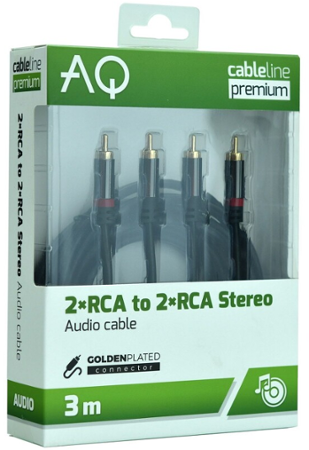 AQ PX43030 audio kabel - 2 x RCA - 2 x RCA - 3 m