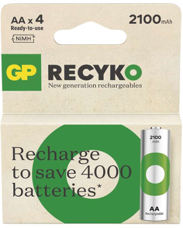 GP ReCyko AA 2100mAh 4ks 1032224210