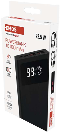 EMOS BetaQ 10, 10000 mAh, 22,5 W (B0531B) černá