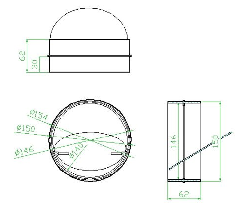 Faber Spojka kulatého potrubí s klapkou 87.694