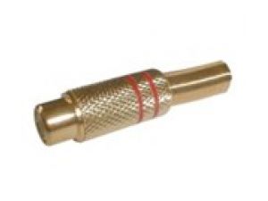 Zdířka CINCH kabel kov zlatá červená