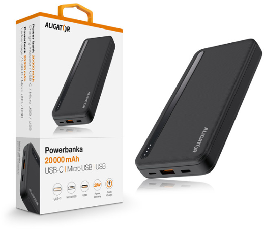 ALIGATOR PBAL2050 20 000mAh 20W černá