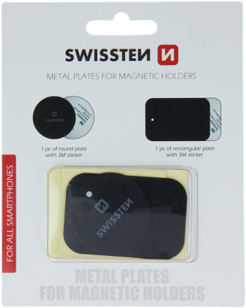 Swissten set lepící štítek a podložka k magnet. držákům (88801405)