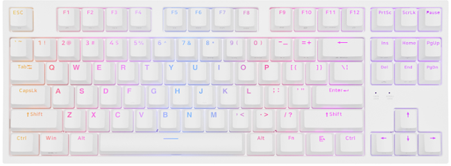 Genesis herní mechanická klávesnice THOR 404/RGB/Khail Box Brown/Drátová USB/US layout/Bílá