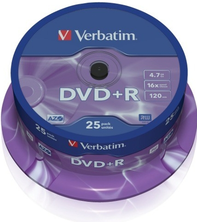 Verbatim DVD+R 4.7GB 16x spindl 25ks