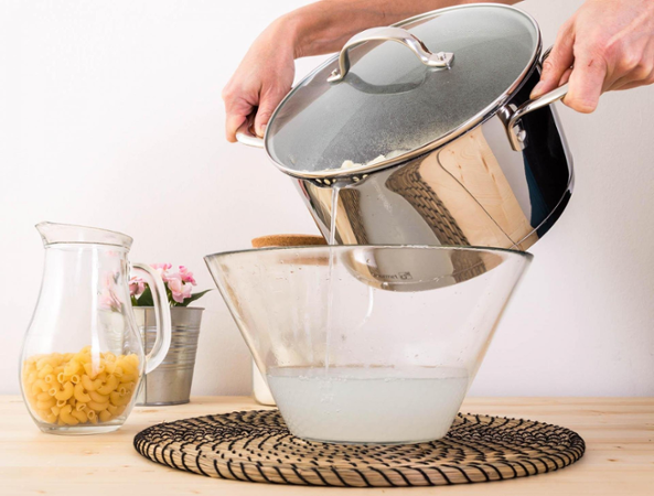 G21 Gourmet Miracle s cedníkem, 4 díly, nerez/greblon