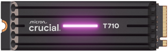 Crucial 4TB T710 SSD s heatsink