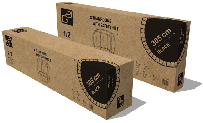 G21 SpaceJump 305 cm + ochranná síť + žebřík, modrá