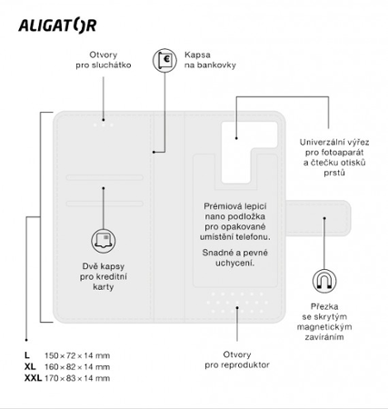 Aligator UNIVERSE L černý