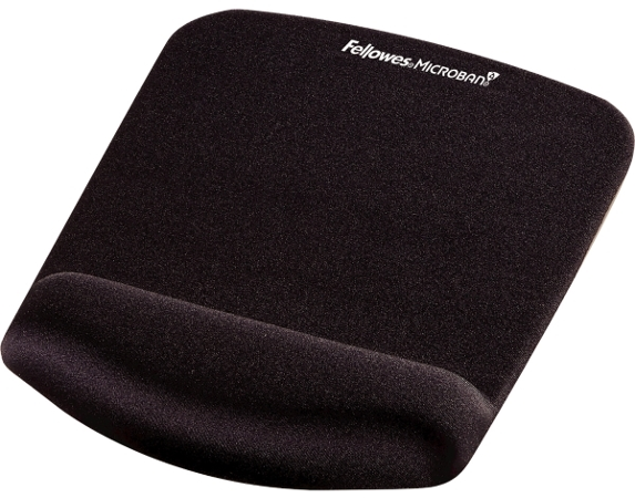 Podložka pod myš a zápěstí Fellowes PlushTouch černá