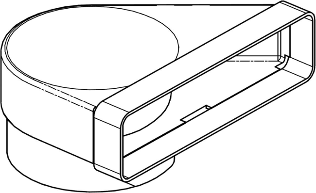 Faber Přechodové koleno 90st. 87.440