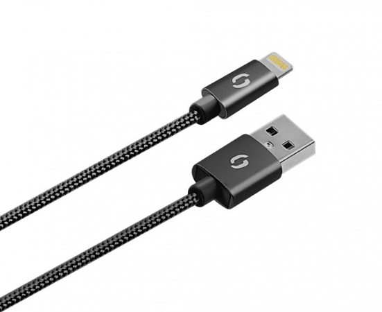Aligator 3.4A, 2xUSB, smart IC, černá, kabel pro iPhone/iPad 2A
