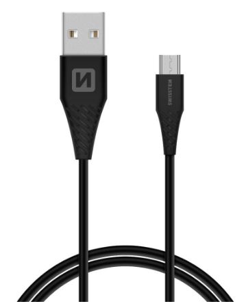 Swissten USB / Micro USB 1,5 m černý (9mm)