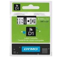 Páska DYMO D1 9mm černá/bílá