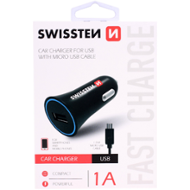 Swissten nabíječka CL 1A adapter + kabel micro USB